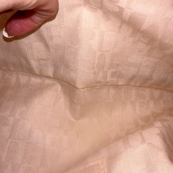 Vintage Furla pale pink embossed python leather large bag - Picture 9 of 12